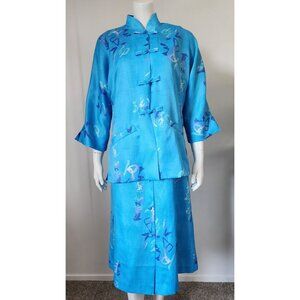 Andrade Honolulu vintage 60s text character blue 2 piece set 14